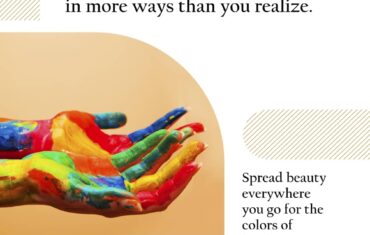 Spread kindness all around in whatever way you can.